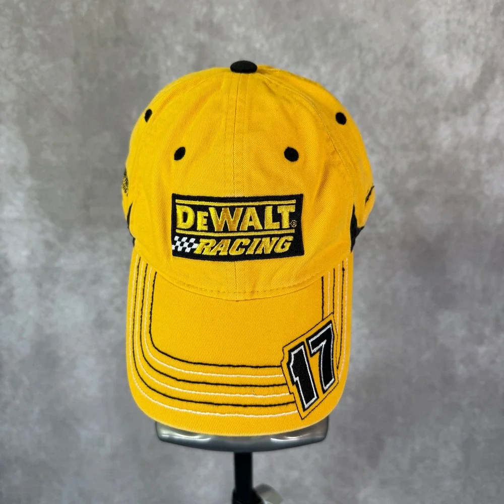 DeWalt NASCAR Racing Hat Mens OSFM Yellow Embroidered 17 Kenseth Chase Authentic